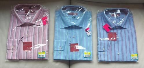 12 nieuwe herenhemden in hun verpakking - maat 41-42 (L), Kleding | Heren, Overhemden, Nieuw, Halswijdte 41/42 (L), Ophalen