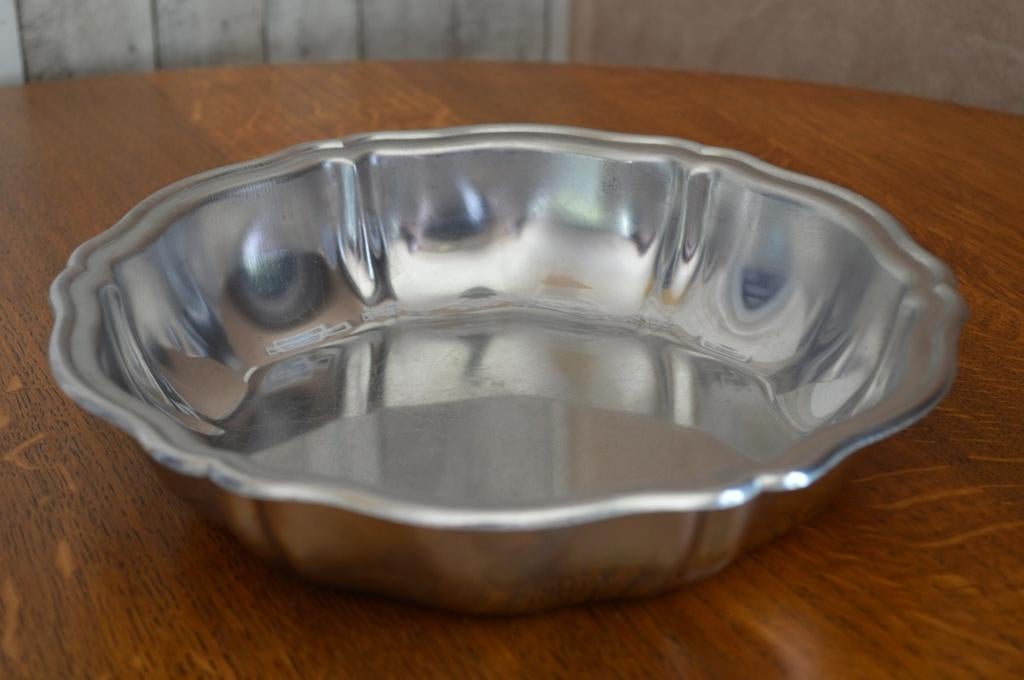 Inox kom bloemvorm diameter 24 cm, Overige materialen, Gebruikt, Schaal, Rond