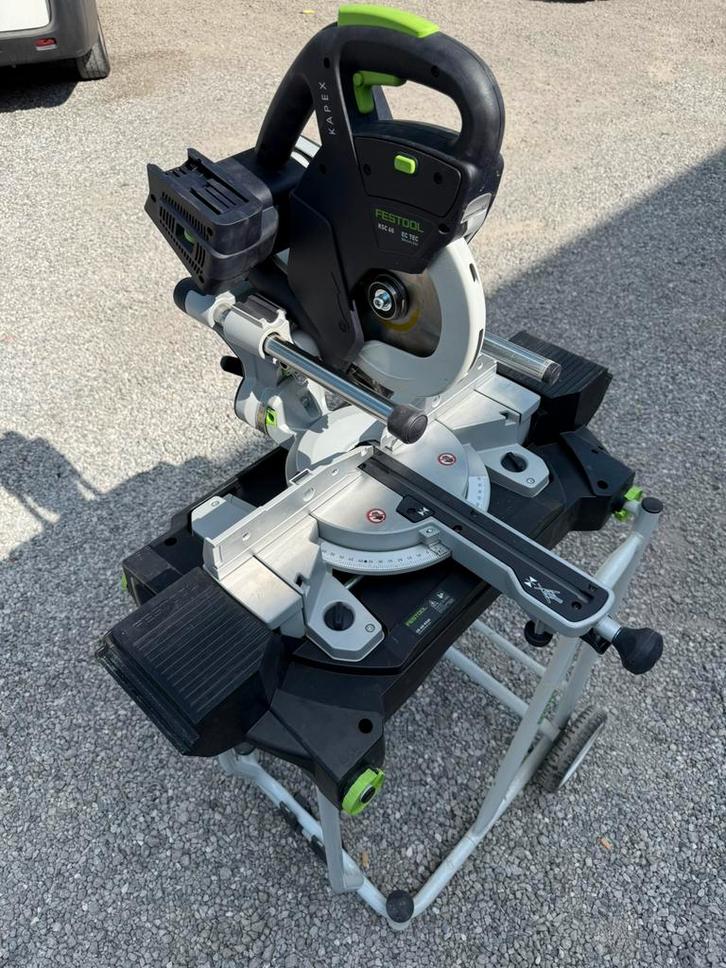 FESTOOL KSC 60 ec tec kit complet ( comme neuf ), Doe-het-zelf en Bouw, Gereedschap | Zaagmachines, Zo goed als nieuw, Cirkelzaag