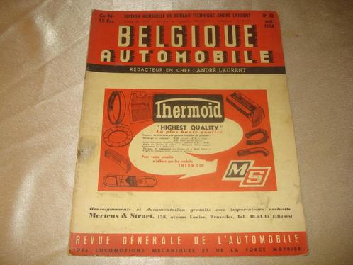 Ancienne Revue "Belgique Automobile" N°12 Août 1954, Livres, Autos | Brochures & Magazines, Utilisé