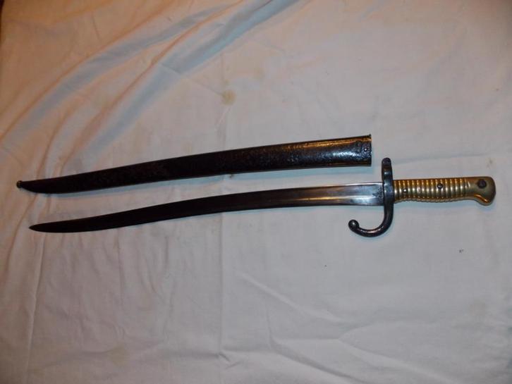 Franse M1866 Chassepot bajonet (C), Verzamelen, Militaria | Algemeen, Landmacht, Mes of Dolk, Ophalen of Verzenden