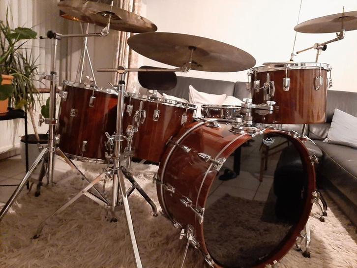 Vintage Tama Superstar Mahogany + verzameling cymbalen, Muziek en Instrumenten, Drumstellen en Slagwerk, Gebruikt, Ophalen