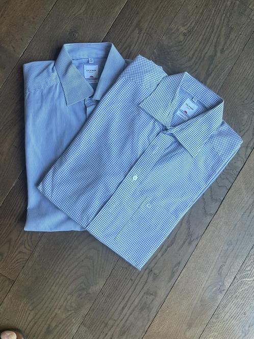 2 overhemden ,  colmaat 42 als nieuw, Kleding | Heren, Overhemden, Zo goed als nieuw, Wit, Ophalen of Verzenden