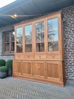 Buffet/vitrine en teck LIVRAISON GRATUITE, Maison & Meubles, Teck, 200 cm ou plus, Avec tablette(s), Comme neuf