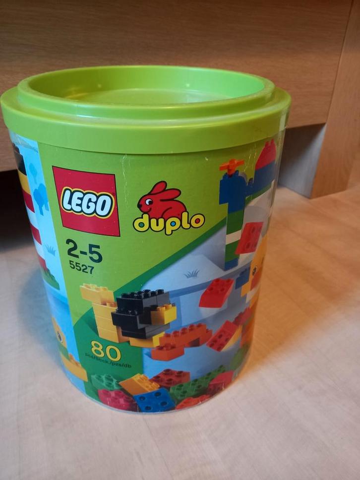 Tonnetje met Duplo bouwstenen, gemengd, 80 stuks, Kinderen en Baby's, Speelgoed | Bouwstenen, Ophalen of Verzenden