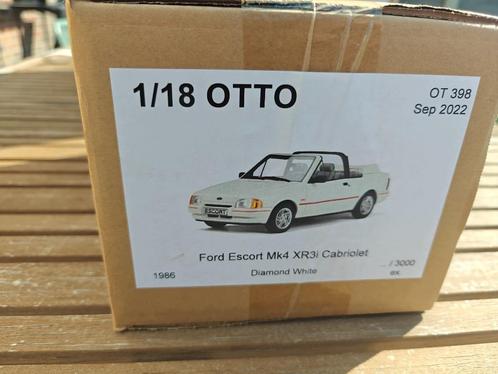 Otto OT398 Ford Escort Mk4 XR3i Cabriolet Diamond White 1986, Hobby en Vrije tijd, Modelauto's | 1:18, Nieuw, Auto, OttOMobile