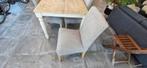 6 stoelen + 4 nieuwe witte huizen, Ophalen, Hout, Gebruikt, Grijs