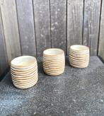 Set van 3 decoratieve, stenen potjes, Ophalen of Verzenden, Zo goed als nieuw