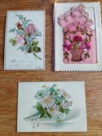 Trois cartes de vœux vintage Année 1889, Gebruikt, Ophalen of Verzenden