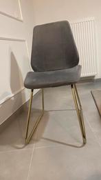 Chaise grise, et doré, Maison & Meubles, Chaises, Gris, Enlèvement, Utilisé, Quatre