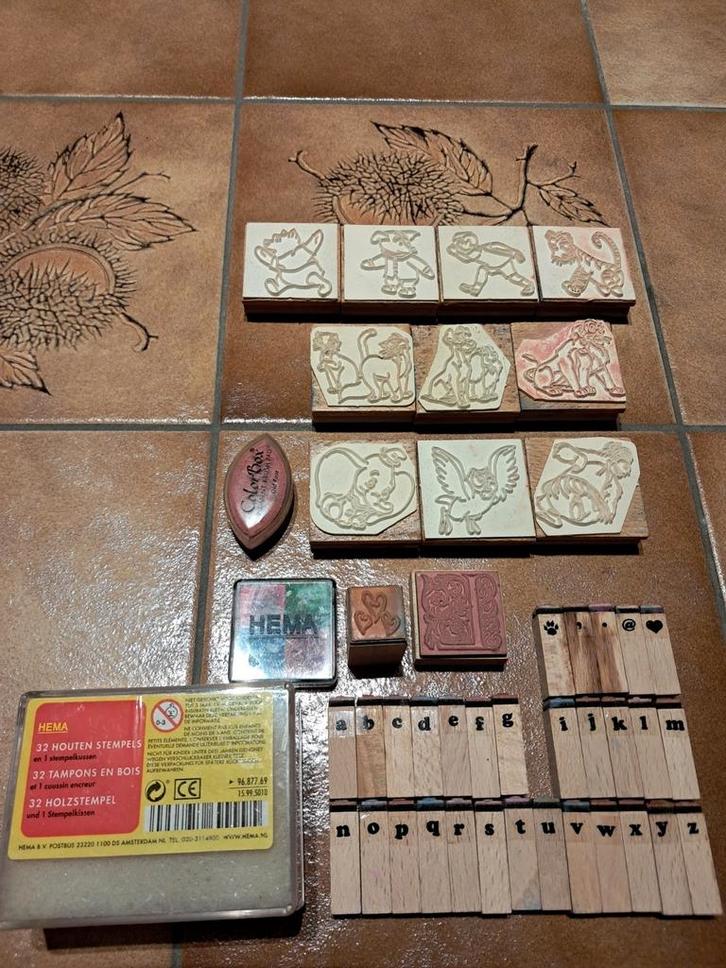 Set van verschillende Hema-stempels, Hobby en Vrije tijd, Tekenen, Gebruikt, Overige typen, Ophalen of Verzenden
