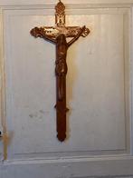Houten kruisbeeld, Antiek en Kunst, Antiek | Religieuze voorwerpen, Ophalen of Verzenden