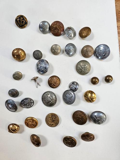 Collectie knopen. Leger, politie, brandweer, enz. Belgisch., Verzamelen, Militaria | Algemeen, Overige soorten, Overige typen
