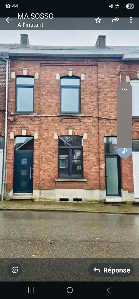 Maison à louer 3 chambres, Immo, Huizen te huur, Provincie Henegouwen, Tussenwoning, Direct bij eigenaar