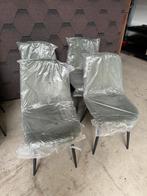 Nieuwe stoelen stof metalen onderstel, Nieuw, Vier, Stof, Ophalen of Verzenden