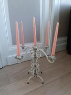 Brocante antieke mooie Kandelaar voor 5 kaarsen, Ophalen of Verzenden, Zo goed als nieuw, Wit, Kandelaar