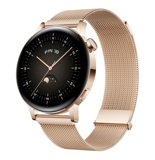 Huawei Watch GT 3 Classic Goud 42mm, Handtassen en Accessoires, Smartwatches, Zo goed als nieuw, Android, Hartslag, Ophalen of Verzenden