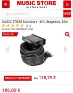 Multicore stagebox, 16/4, 30 meter, Comme neuf, Enlèvement