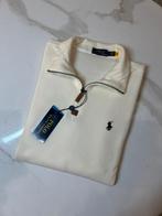Ralph Lauren polotrui met kwartrits en truckerkraag, maat L, Kleding | Heren, Ophalen of Verzenden, Wit