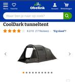 Obelink Amber 4 Easy Air CoolDark tunneltent, Caravans en Kamperen, Ophalen, Nieuw, Tot en met 4