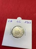 Zwitserland 1 franc 1963 zilver, Zilver, Ophalen of Verzenden
