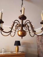 Bronzen, antieke kroonluchter, 6 armen, perfecte staat, Huis en Inrichting, Lampen | Kroonluchters, Ophalen
