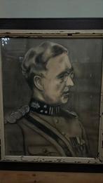 Dessin rehaussé pastel Roi Albert par Smets, Enlèvement, Utilisé, Autres types