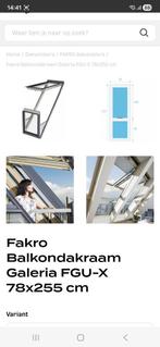 Fakro Balkonvenster Showroom model 78x255, Doe-het-zelf en Bouw, Minder dan 80 cm, Zo goed als nieuw, Dubbelglas, Dakraam