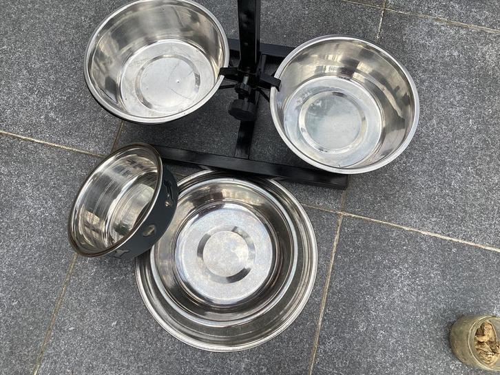 Dinerset Hond  Zwart hoogte 59cm, Dieren en Toebehoren, Dierenvoeding, Hond, Ophalen of Verzenden