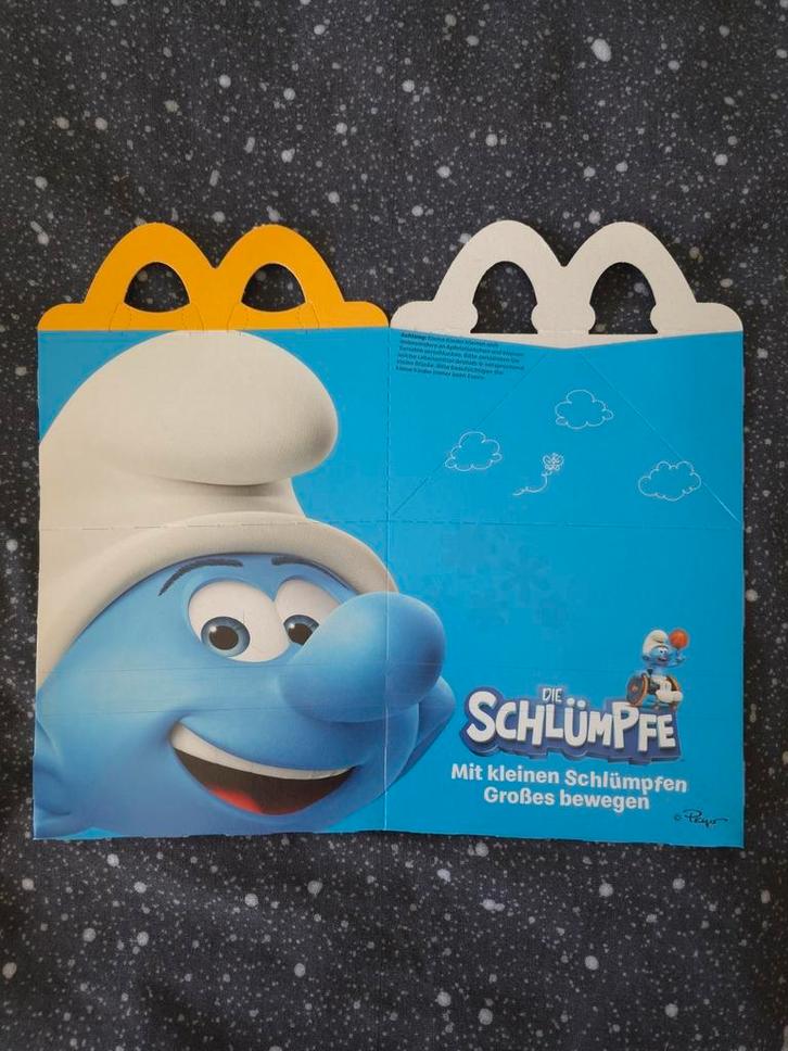 Boîte McDonald's Schtroumpf, Verzamelen, Smurfen, Zo goed als nieuw, Overige typen, Overige Smurfen, Verzenden