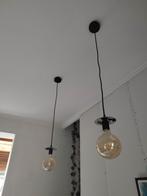 2 zwarte hanglampen met Philips Led vintage-lampen, Ophalen