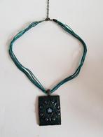 Turqoise halsketting in ceramic, Ophalen of Verzenden, Zo goed als nieuw