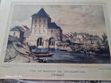 Lithographie   très  bon état deux en couleur  beschikbaar voor biedingen