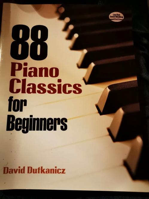 pianoklassiekers voor beginners Dover 88 nummers, Muziek en Instrumenten, Bladmuziek, Zo goed als nieuw, Les of Cursus, Klassiek