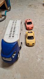 Speelgoed vrachtwagen + auto's, Kinderen en Baby's, Speelgoed |Speelgoedvoertuigen, Ophalen, Gebruikt