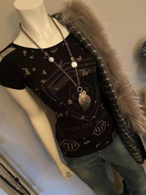 PHILIPP PLEIN Mt S zwart sexy shirt ️, Kleding | Dames, T-shirts, Zo goed als nieuw, Zwart, Ophalen