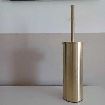 Nieuw Toiletborstelhouder, muurbevestiging. Mat goudkleurig. beschikbaar voor biedingen