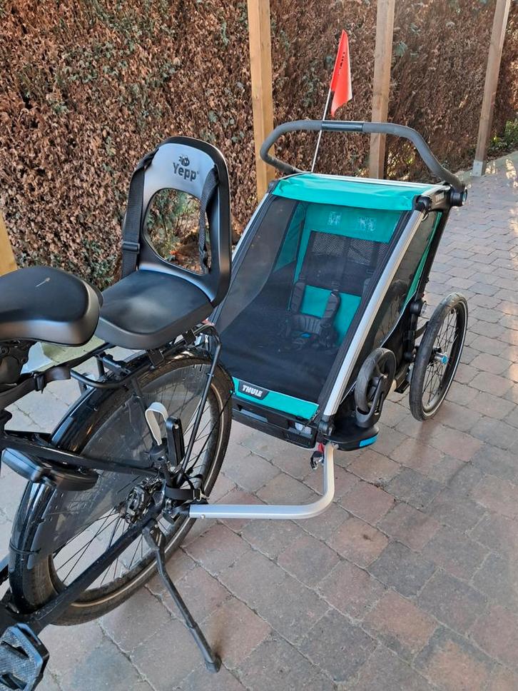 Fietskar thule lite, Vélos & Vélomoteurs, Accessoires vélo | Remorques, Comme neuf, Remorque pour enfant, 40 à 60 kg, Suspension