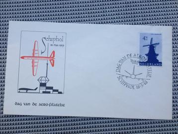 FDC Pays-Bas 1965 - avion - moulin à vent, Enlèvement ou Envoi, Affranchi