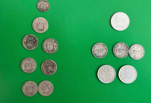 Leopold II zilveren munten, Postzegels en Munten, Munten | België, Zilver, Zilver, Ophalen of Verzenden