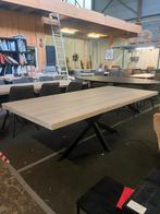 Massief Eiken Eettafel - Whitewash Monocoat - 220cm, Ophalen