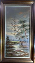 Landschapsschilderij met bomen aan het water, Enlèvement