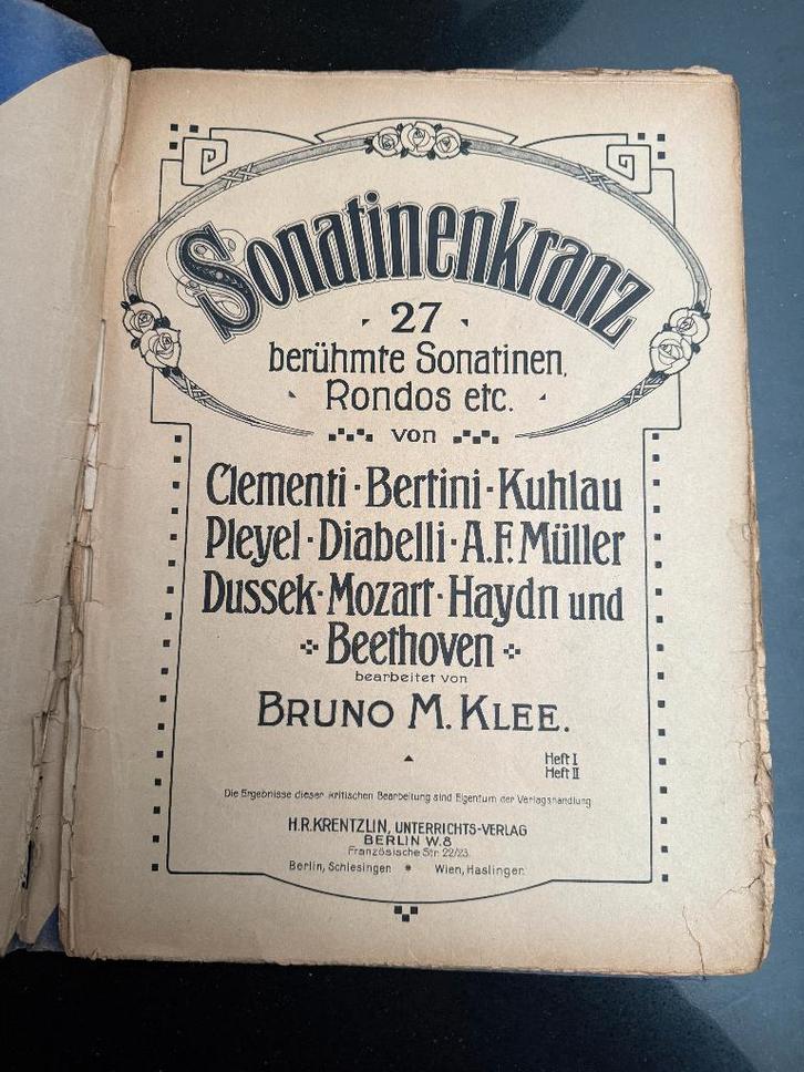 Piano partiture, Sonatinenkranz 27 berümte Sonatinen Rondos, Musique & Instruments, Partitions, Utilisé, Artiste ou Compositeur