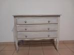 Commode 3 tiroirs cérusé gris, 3 ou 4 tiroirs, 25 à 50 cm, Moins de 100 cm, Comme neuf