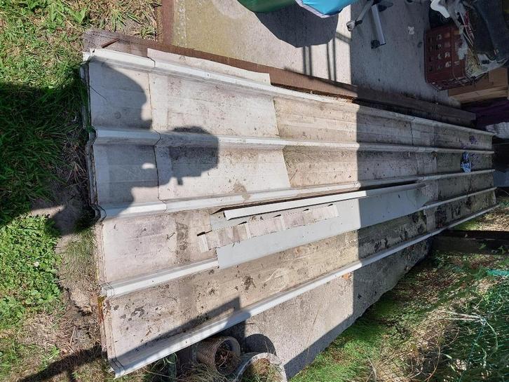Gebruikte stalen damwandplaten, Doe-het-zelf en Bouw, Dakpannen en Dakbedekking, Gebruikt, Dakplaat of Dakpanplaat, Metaal, Overige kleuren