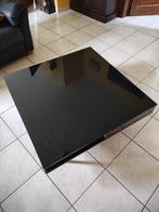 Zwart gelakte woonkamertafel, Ophalen, 50 tot 100 cm, Vierkant, 50 tot 100 cm