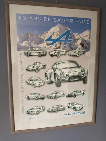 Renault Alpine unieke poster 60 ans d'alpine  beschikbaar voor biedingen