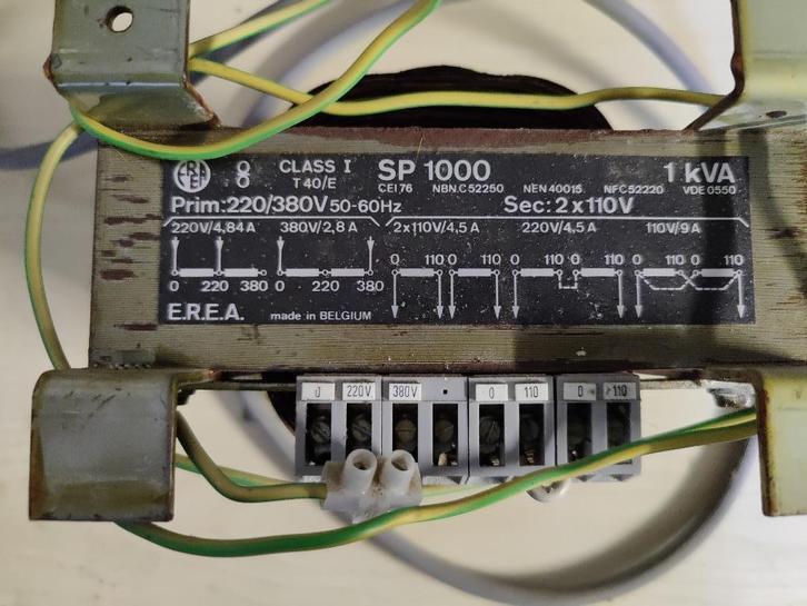 EREA scheidingstransformator 1KVA, Hobby & Loisirs créatifs, Composants électroniques, Utilisé, Enlèvement