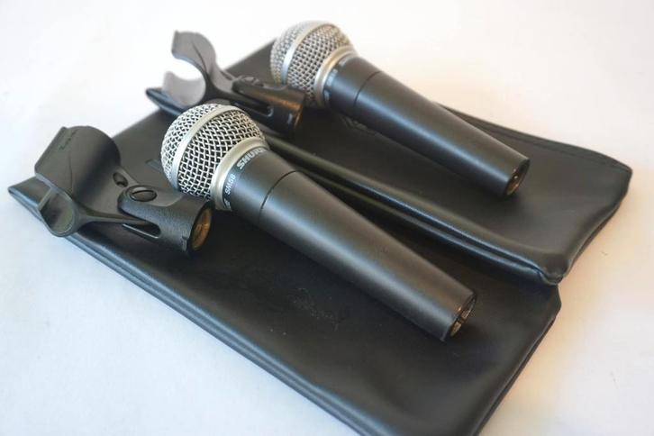Shure SM58, paar, Musique & Instruments, Microphones, Utilisé, Micro chant, Enlèvement ou Envoi