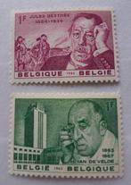 1963 Van de Velde + Destrée, série complète, MNH, Timbres & Monnaies, Timbres | Europe | Belgique, Neuf, Enlèvement ou Envoi, Non oblitéré